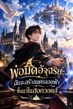 ปกนิยาย พ่อมดอัจฉริยะ ฉันจะสร้างนครลอยฟ้าขึ้นมาในฮอกวอตส์