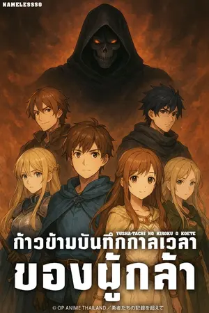 ปกนิยาย ก้าวข้ามบันทึกกาลเวลาของผู้กล้า