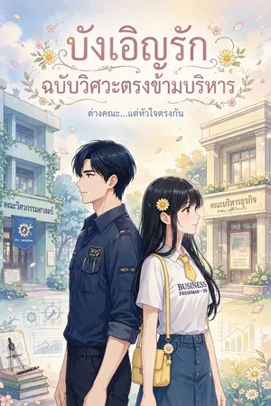 ปกนิยาย บังเอิญรัก ฉบับวิศวะตรงข้ามบริหาร