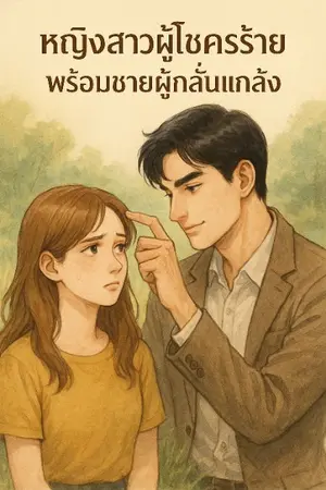 ปกนิยาย หญิงสาวผู้โชคร้ายพร้อมชายผู้กลั่นแกล้ง