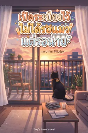 ปกนิยาย เปิดระเบียงไว้ ไม่ได้รอแมวแต่รอนาย