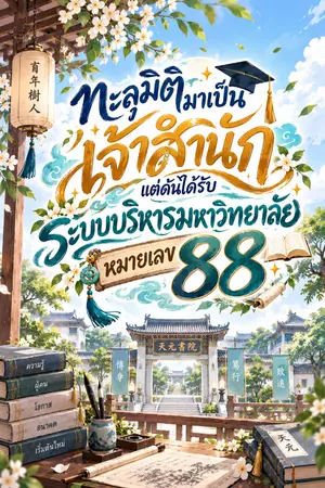 ปกนิยาย ทะลุมิติมาเป็นเจ้าสำนัก แต่ดันได้รับระบบบริหารมหาวิทยาลัยหมายเลข 88