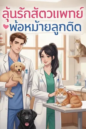 ปกนิยาย ลุ้นรักสัตวแพทย์พ่อหม้ายลูกติด