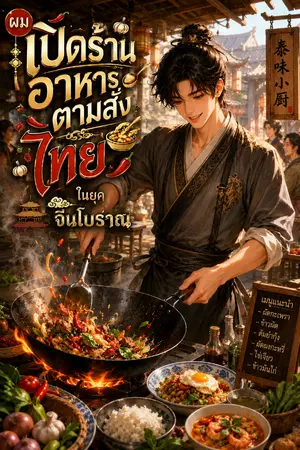 ปกนิยาย ผมเปิดร้านอาหารตามสั่งไทยในยุคจีนโบราณ