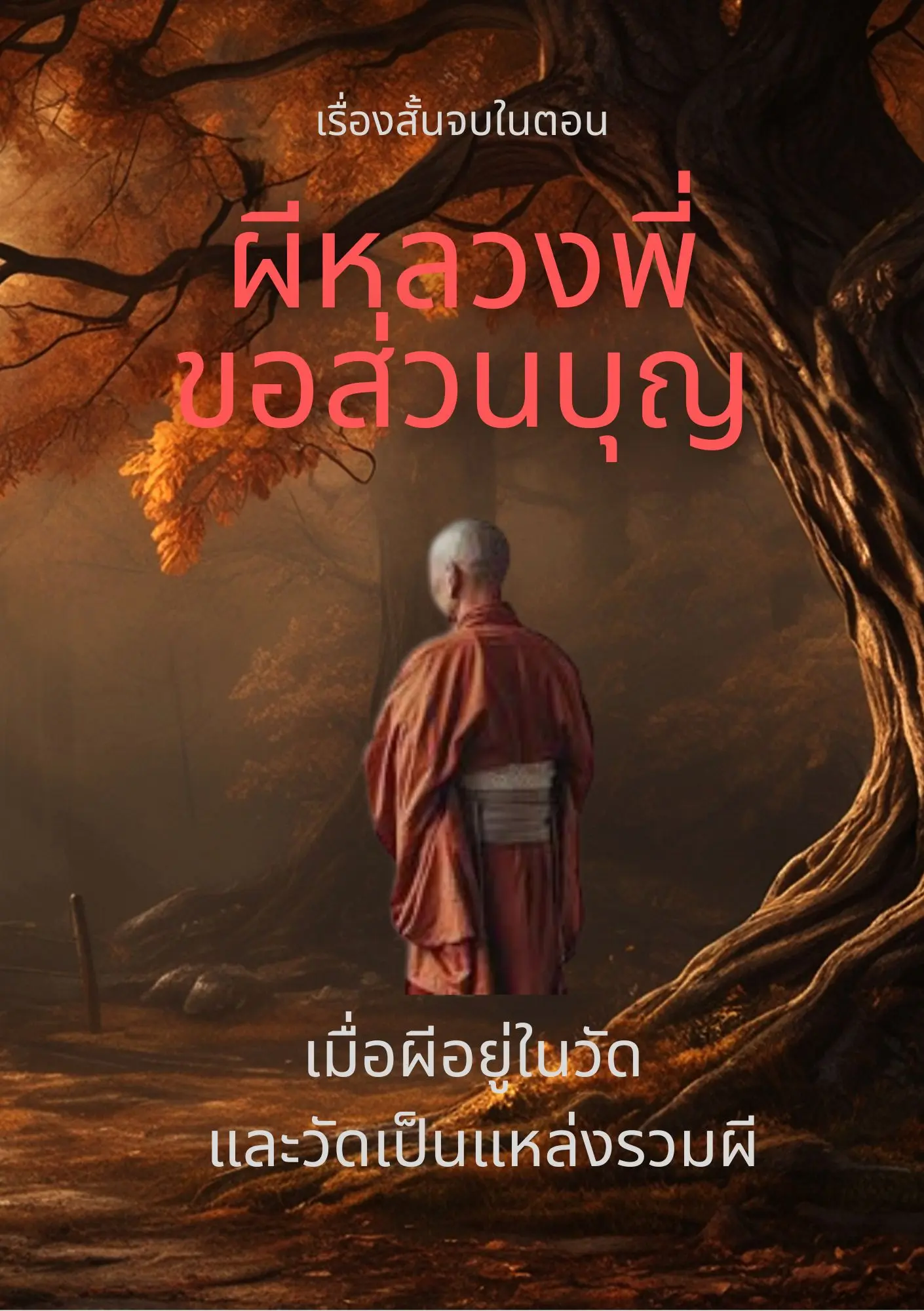 ปกนิยาย ผีหลวงพี่ขอส่วนบุญ