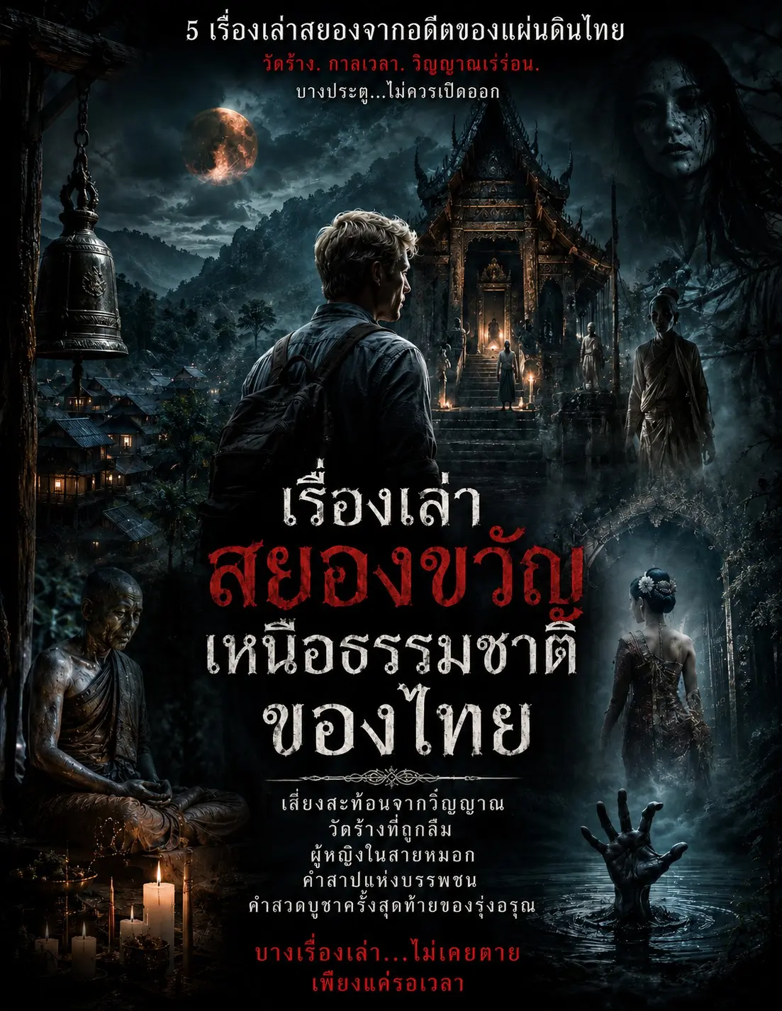 ปกนิยาย รวมเรื่องสั้น เรื่องเล่าสยองขวัญเหนือธรรมชาติ