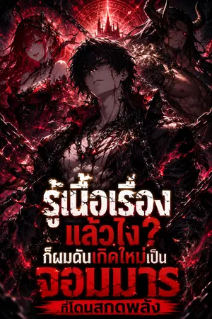 ปกนิยาย รู้เนื้อเรื่องแล้วไง? ก็ผมดันเกิดใหม่เป็นจอมมารที่โดนสะกดพลัง