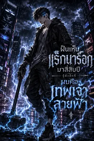 ปกนิยาย ฝันเห็นแร็กนาร็อกมาสี่สิบปี รู้ตัวอีกทีผมคือเทพเจ้าสายฟ้า