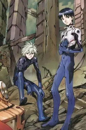 ปกนิยาย แปล doujin evangelion ( kaworu x shinji )