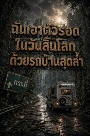 ปกนิยาย ฉันเอาตัวรอดในวันสิ้นโลกด้วยรถบ้านสุดล้ำ