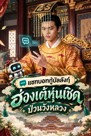 ปกนิยาย แชทบอทกู้บัลลังก์ ฮ่องเต้หุ่นเชิดป่วนวังหลวง