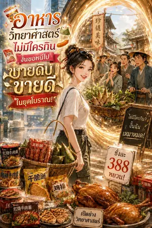 ปกนิยาย อาหารวิทยาศาสตร์ไม่มีใครกินงั้นขอหนีไปขายดิบขายดีในยุคโบราณ