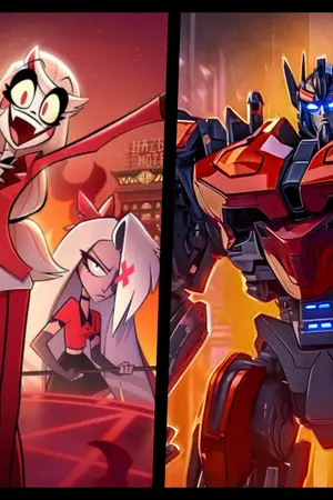 ปกนิยาย Transformers One X Hazbin Hotel