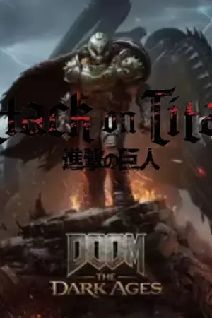 ปกนิยาย DOOM Slayer x Attack on Titan