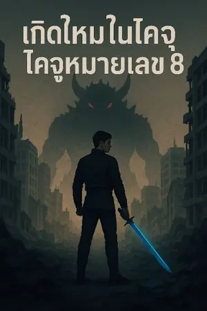 ปกนิยาย เกิดใหม่ในโลกไคจูหมายเลข 8 พร้อมระบบล่าเทมเพลต
