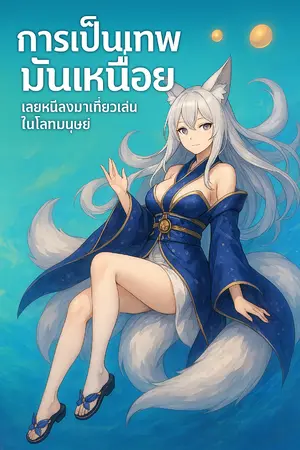 ปกนิยาย การเป็นเทพมันเหนื่อย เลยหนีลงมาเที่ยวเล่นในโลกมนุษย์