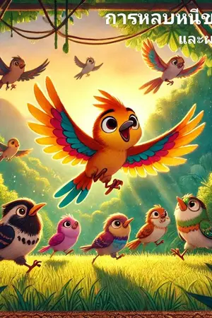 ปกนิยาย การหลบหนีของฟินและผองเพื่อน