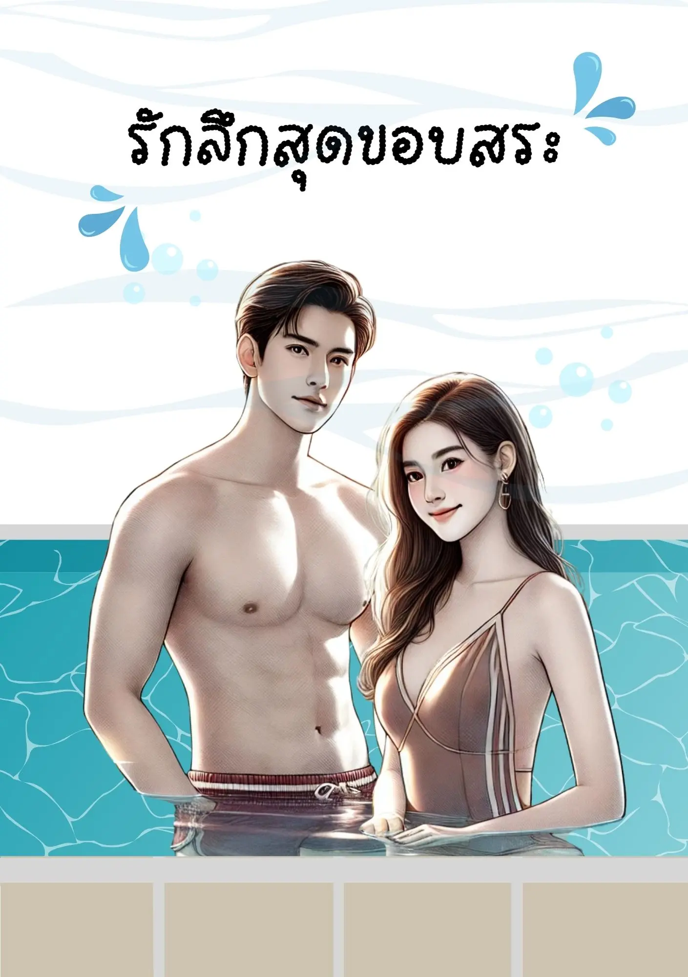 ปกนิยาย รักลึกสุดขอบสระ