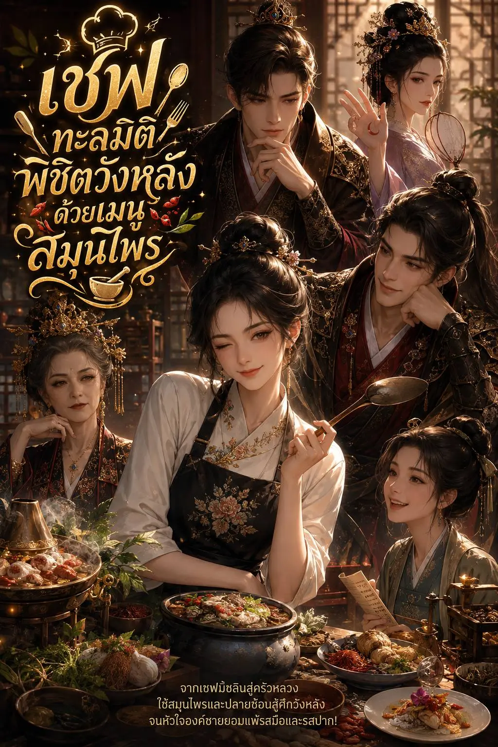 ปกนิยาย เชฟทะลุมิติพิชิตวังหลัง ด้วยเมนูสมุนไพร