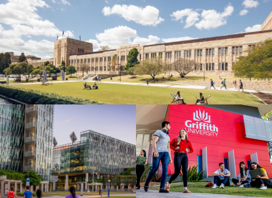 Picture Credit: The University of Queensland (Website), Brisbane Times (Website), Griffith University (Website)