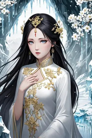 ปกนิยาย ยามหิมะผลิบาน (ชีวิตใหม่ครั้งแรก...แต่ข้าไม่คิดว่าเจ้าจะตามติดขนาดนี้!)