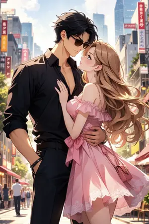 ปกนิยาย มาเฟียคลั่งรักกับยายชุดเดรสสีชมพู