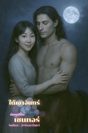ปกนิยาย ใต้เงาจันทร์กับรูปปั้นเซนทอร์