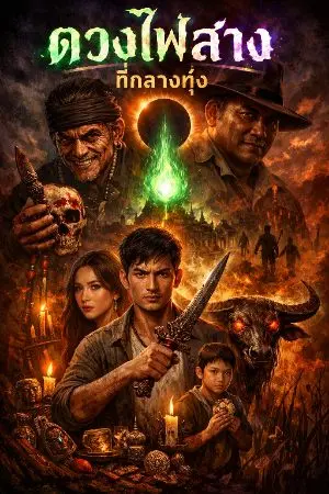 ปกนิยาย ดวงไฟสางที่กลางทุ่ง