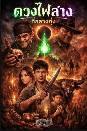 ปกนิยาย ดวงไฟสางที่กลางทุ่ง