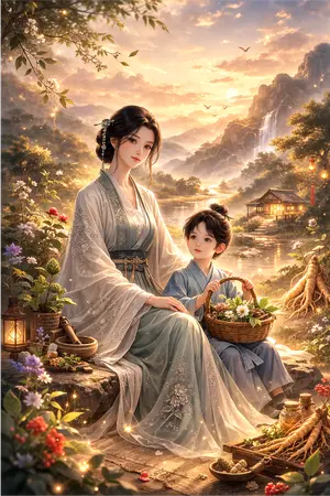 ปกนิยาย หญิงหม้ายผู้มีมิติโอสถสวรรค์