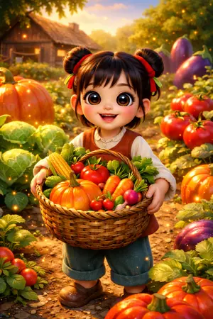 ปกนิยาย ทะลุมิติมาเป็นเด็ก 5 ขวบ พร้อมสวนผักวิเศษในยุค 70