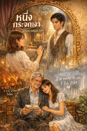 ปกนิยาย หนึ่งกระจกเงา สองเราคนละยุค