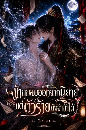 ปกนิยาย ข้าถูกลบออกจากนิยาย แต่ตัวร้ายยังจำข้าได้