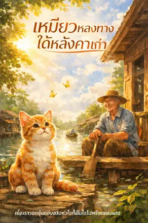 ปกนิยาย เหมียวหลงทางใต้หลังคาเก่า
