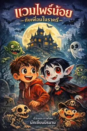 ปกนิยาย แวมไพร์น้อยกับเพื่อนในราตรี