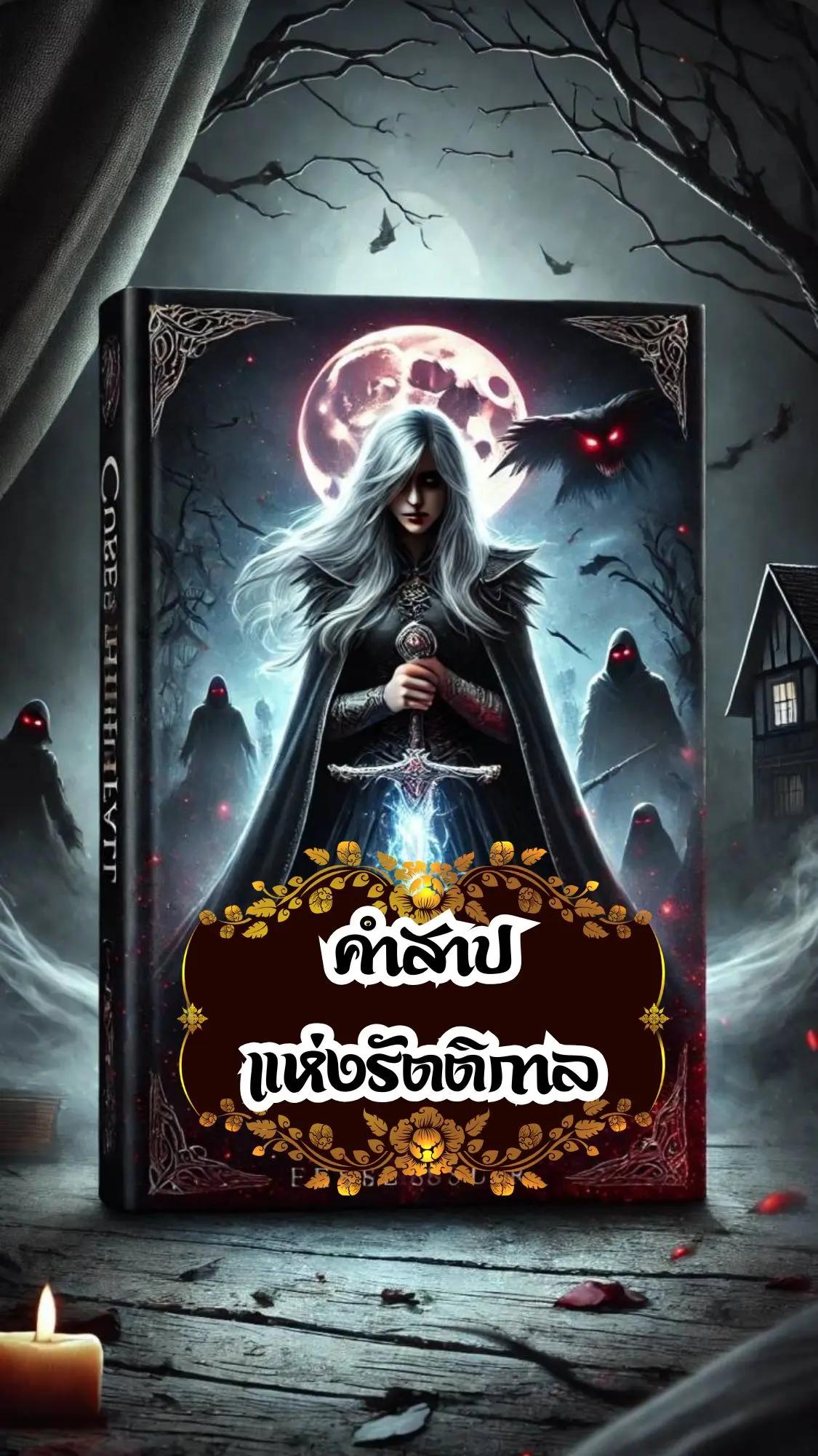 ปกนิยาย คำสาปแห่งรัตติกาล"