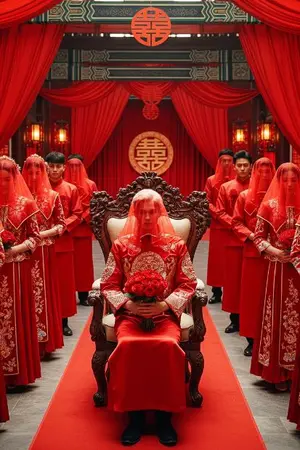 ปกนิยาย คืนวิวาห์สีแดง