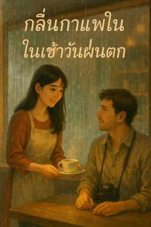 ปกนิยาย กลิ่นกาแฟในเช้าวันฝนตก