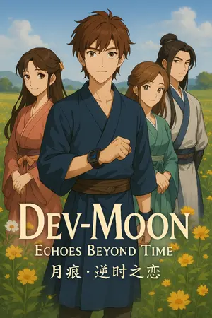 ปกนิยาย Dev-Moon เดฟมูน ย้อนเวลา กับคู่หูเหนือโลก