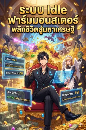 ปกนิยาย ระบบ Idle ฟาร์มมอนสเตอร์พลิกชีวิตสู่มหาเศรษฐี