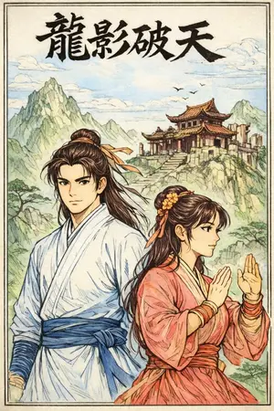 ปกนิยาย มังกรพลิกยุทธจักร : 龍影破天