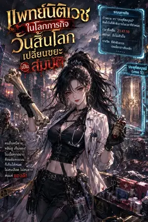 ปกนิยาย แพทย์นิติเวชในโลกภารกิจวันสิ้นโลก เปลี่ยนขยะเป็นสมบัติ