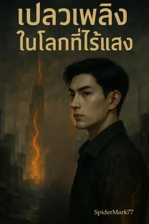 ปกนิยาย เปลวเพลิงในโลกที่ไร้แสง