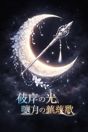 ปกนิยาย 彼岸の光、堕月の鎮魂歌 แสงแห่งฝั่งฟ้า และจันทราร่วงโรย