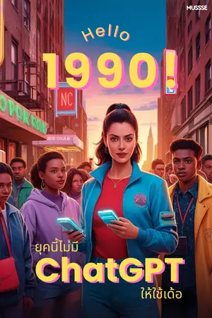 ปกนิยาย Hello, 1990! — ยุคนี้ไม่มี ChatGPT ให้ใช้เด้อ