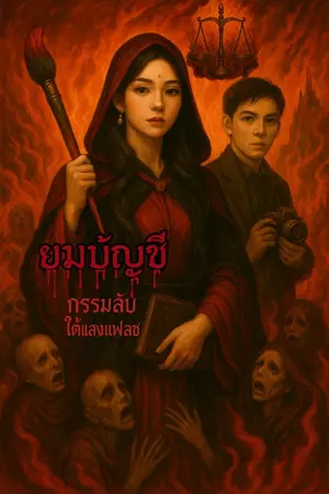 ปกนิยาย ยมบัญชี-กรรมลับใต้แสงแฟลช