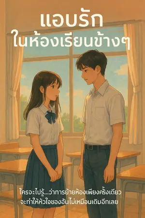 ปกนิยาย "แอบรักในห้องเรียนข้าง ๆ"