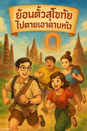 ปกนิยาย ย้อนตั๋วสุโขทัย ไปตายเอาดาบหน้า