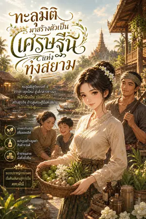 ปกนิยาย ทะลุมิติมาสร้างตัวเป็นเศรษฐีนีแห่งทุ่งสยาม