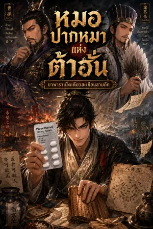 ปกนิยาย หมอปากหมาแห่งต้าฮั่น ยาพาราเม็ดเดียวสะเทือนสามก๊ก